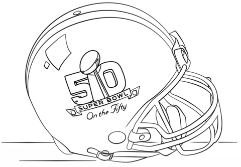 Super Bowl 2016 Helmet Coloring Page